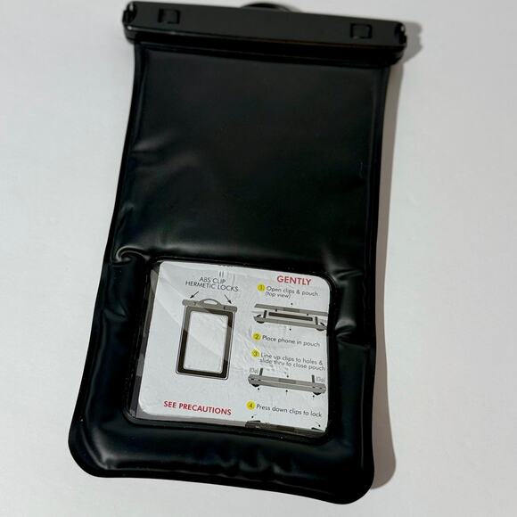 🌊 NWT Aqua Case Plus Floating Waterproof Phone Pouch Protective Cover Black - Picture 2 of 2